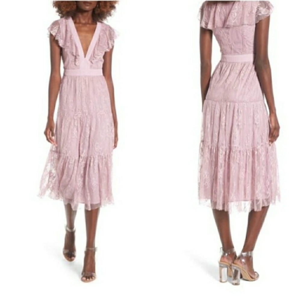 NWT WAYF PURPLE LACE DRESS SIZE SMALL